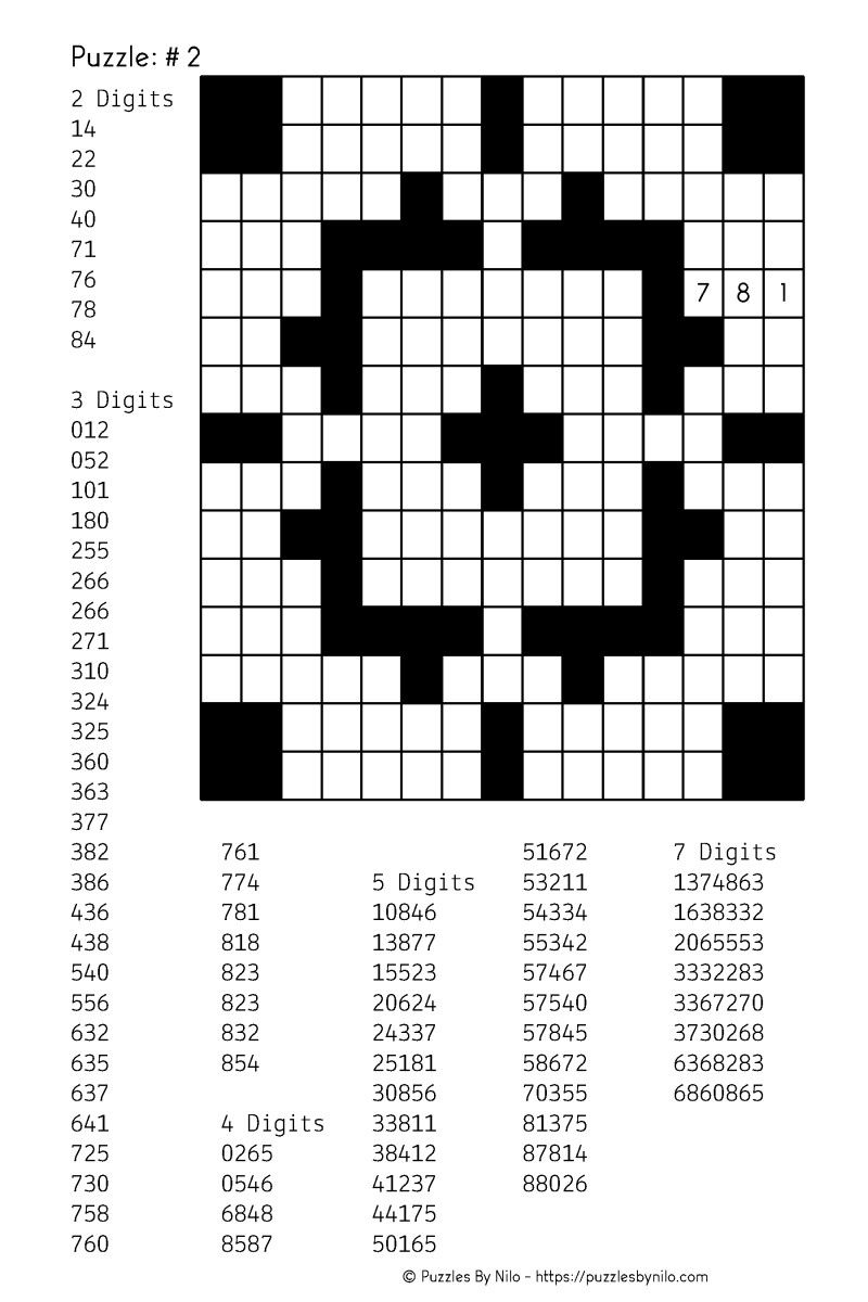 Free Fill In Puzzles Printable
