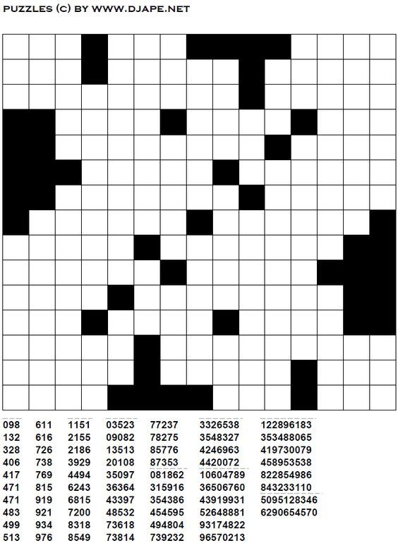 Free Fill In Puzzles Printable