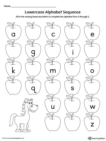 FREE Lowercase Alphabet Sequence Printable PDF 56 OFF