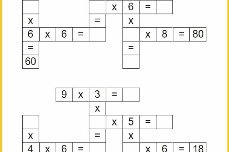 Free Multiplication Puzzle Worksheets Printable Worksheets