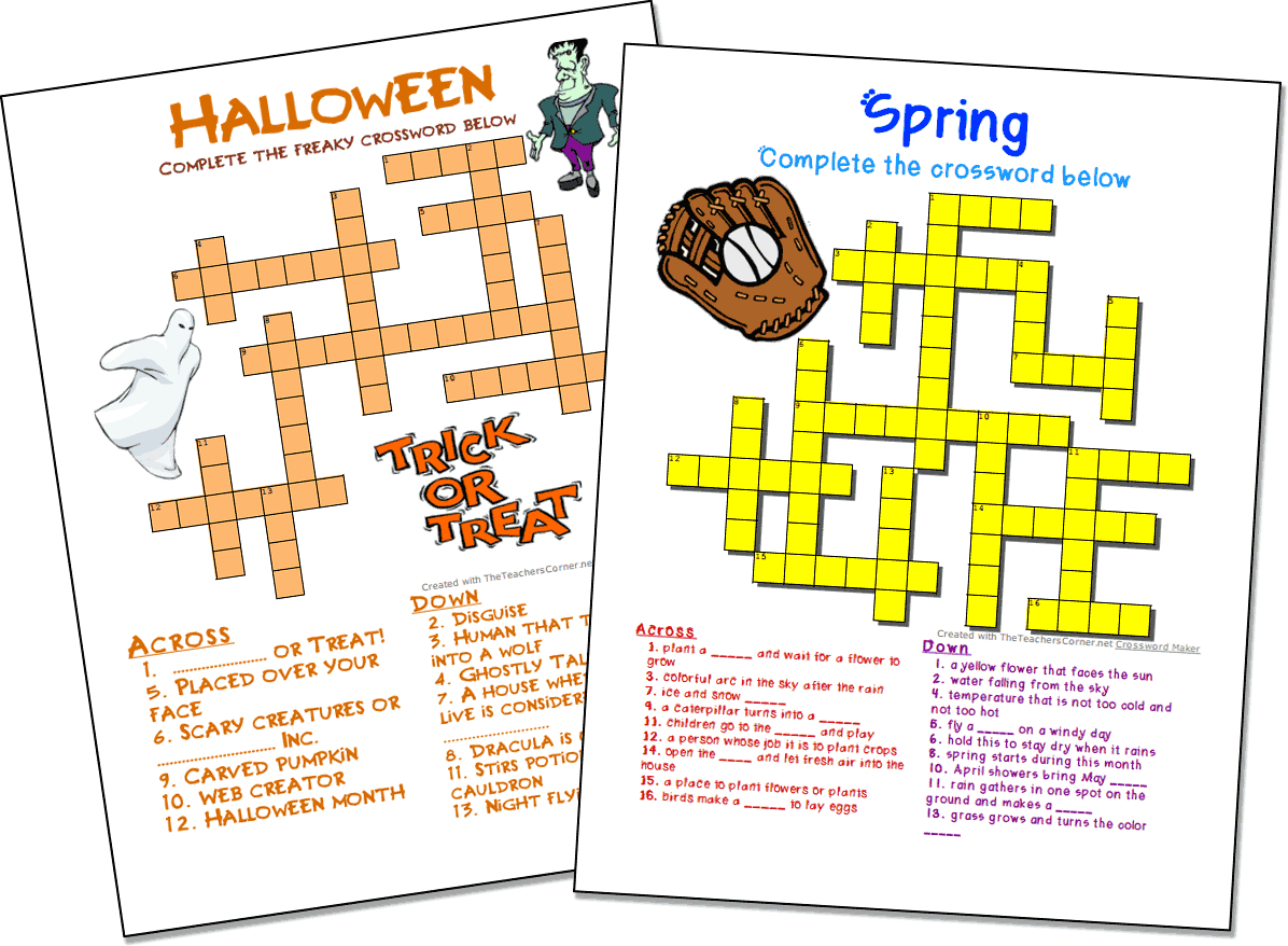 Free Online Crossword Puzzle Maker Printable Printable Crossword Puzzles