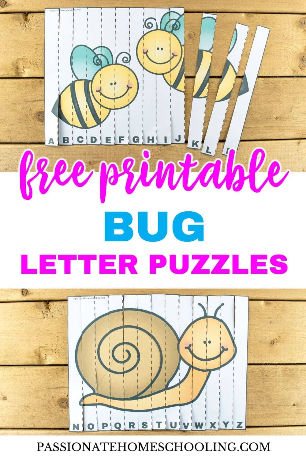 Free Printable Bug Letter Puzzles Passionate Homeschooling 