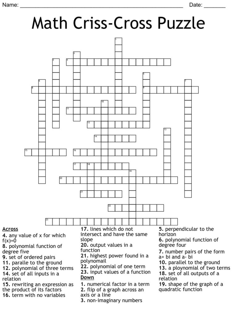 Free Printable Criss Cross Puzzles Printable JD