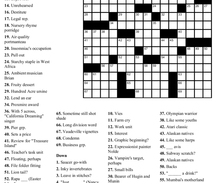 Free Printable Crossword Puzzle Maker With Answer Key Printable