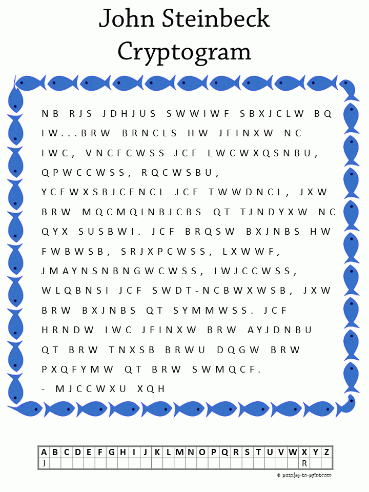 Free Printable Cryptoquote Puzzles Rossy Printable