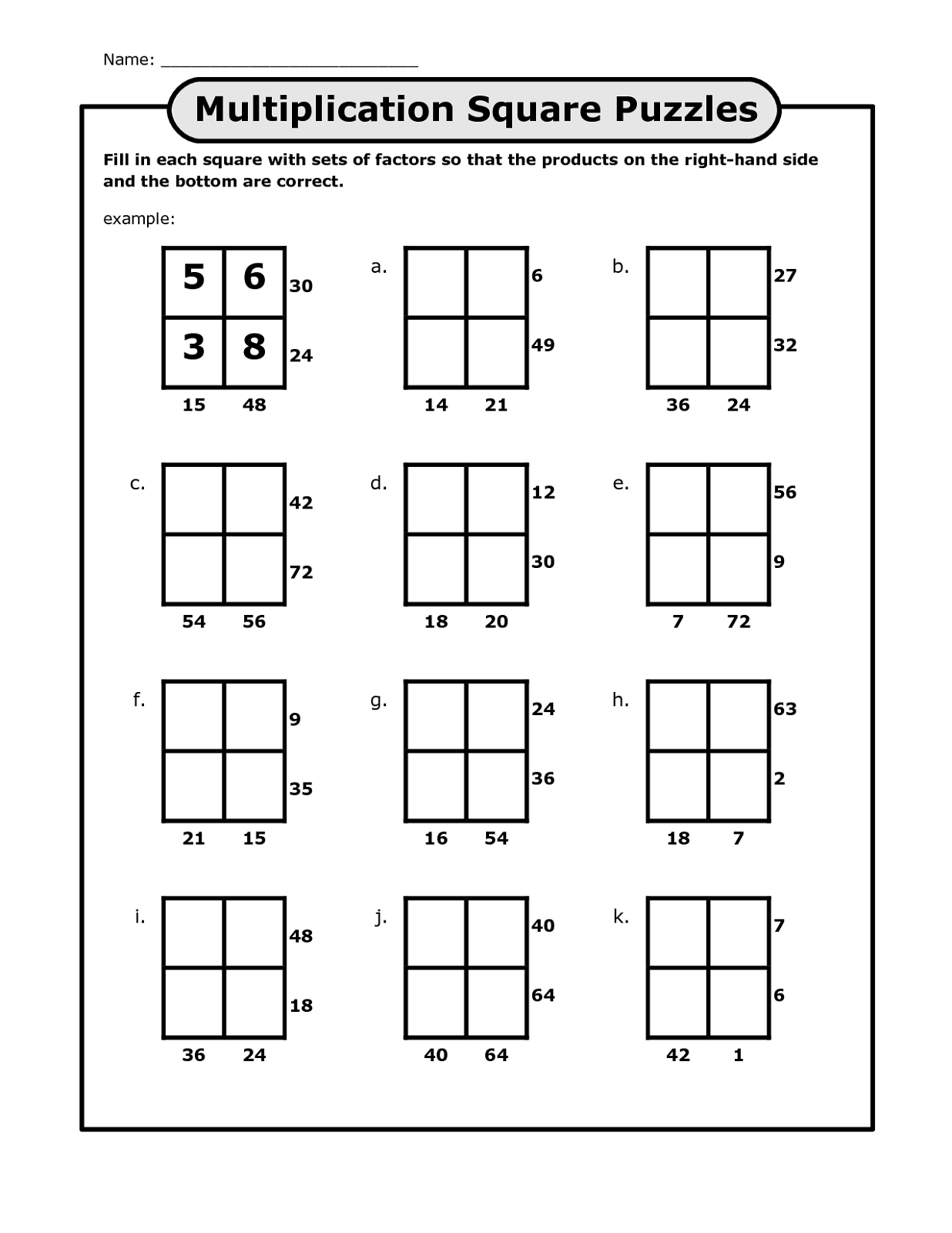 Free Printable Math Puzzles Printable Logic Puzzles