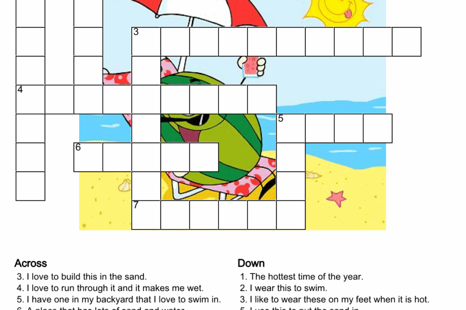 Free Printable Summer Crossword Puzzles