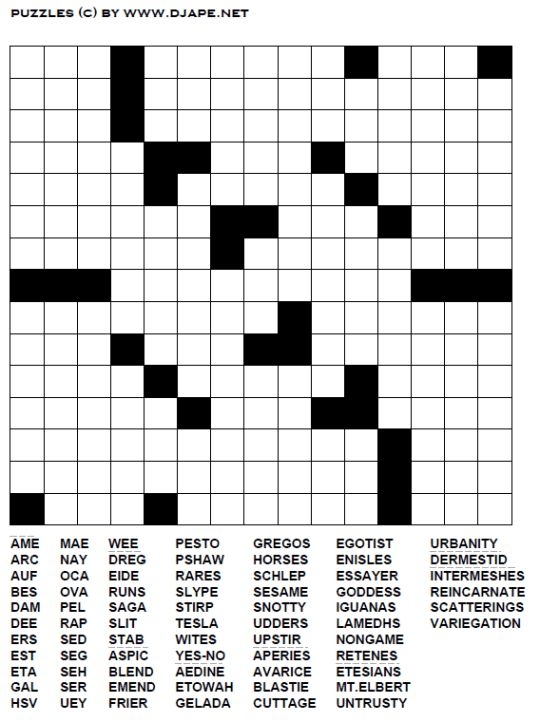 Free Printable Word Fill In Puzzles Pdf