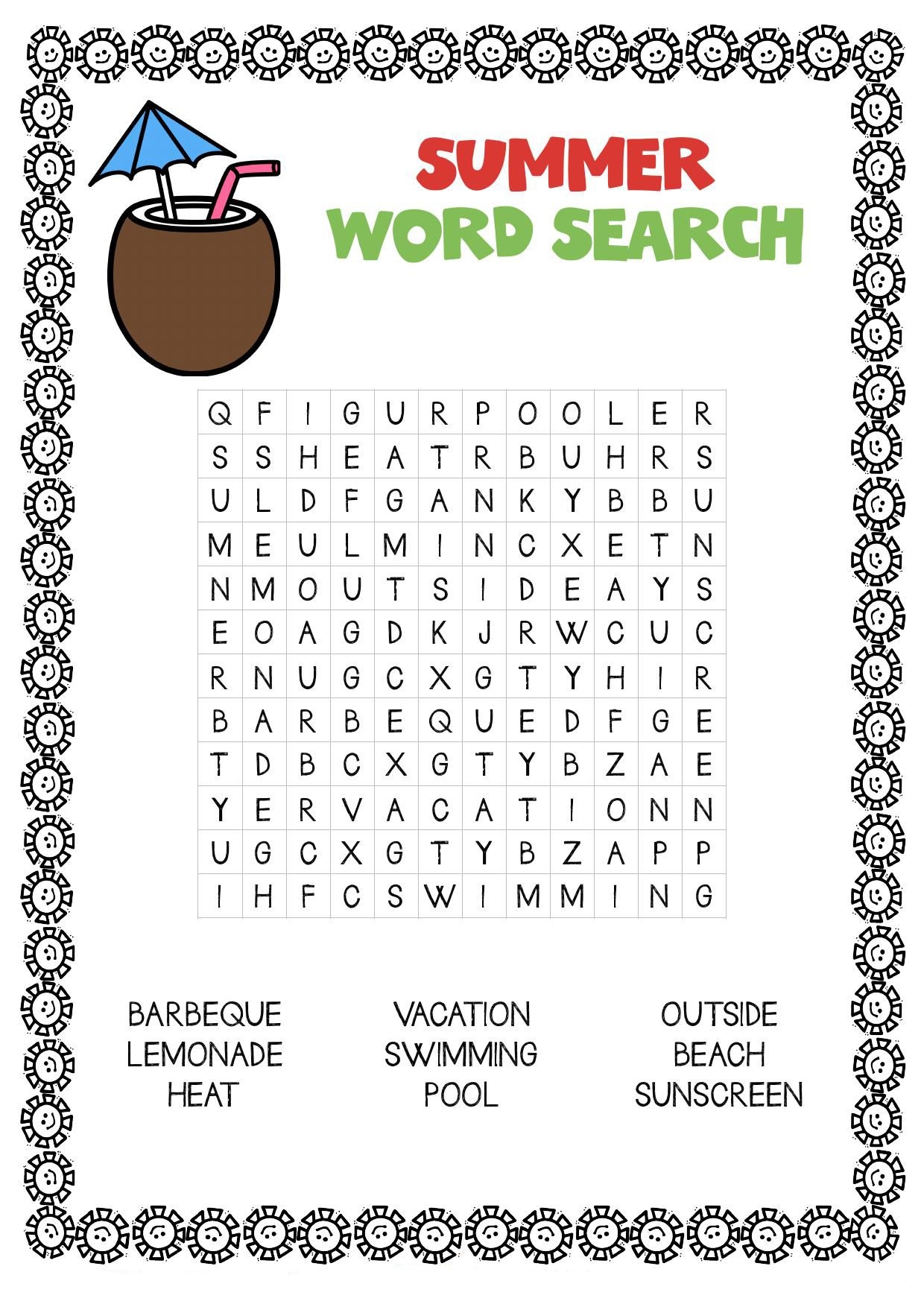 Free Printable Word Find Puzzles