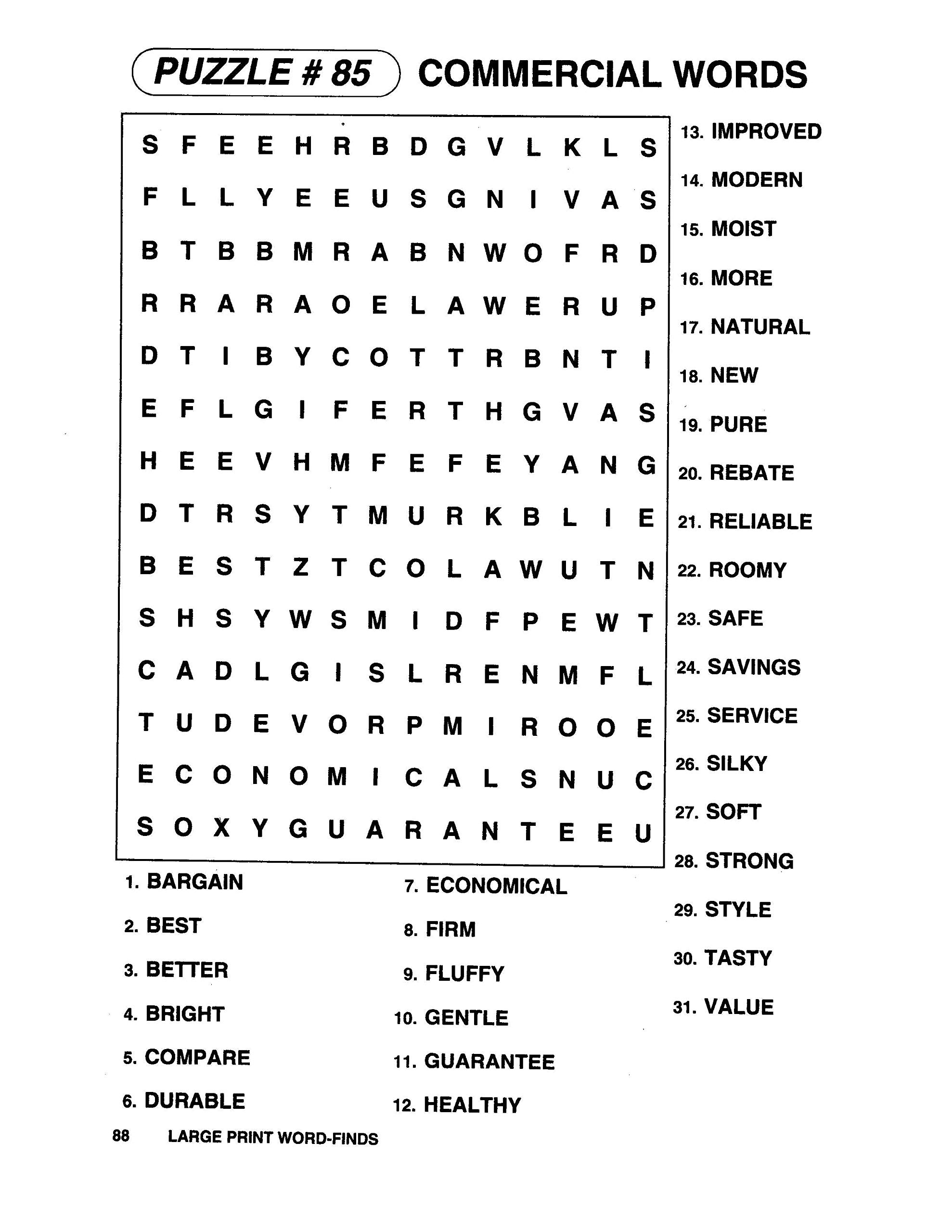 Free Printable Word Puzzles