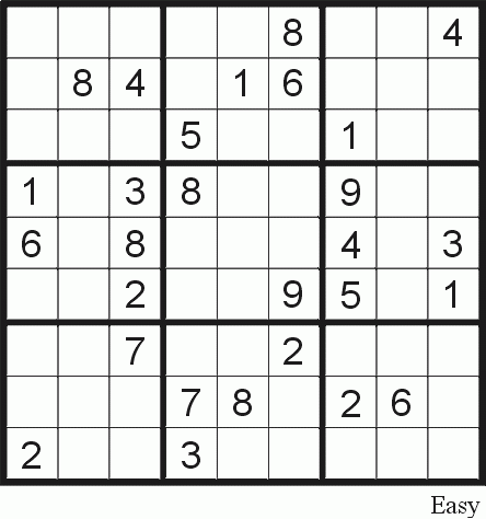 Free Sudoku Puzzles Printable Easy Serestat
