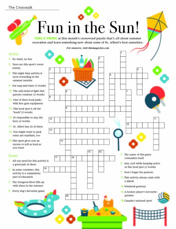 Fun In The Sun Crossword T8N