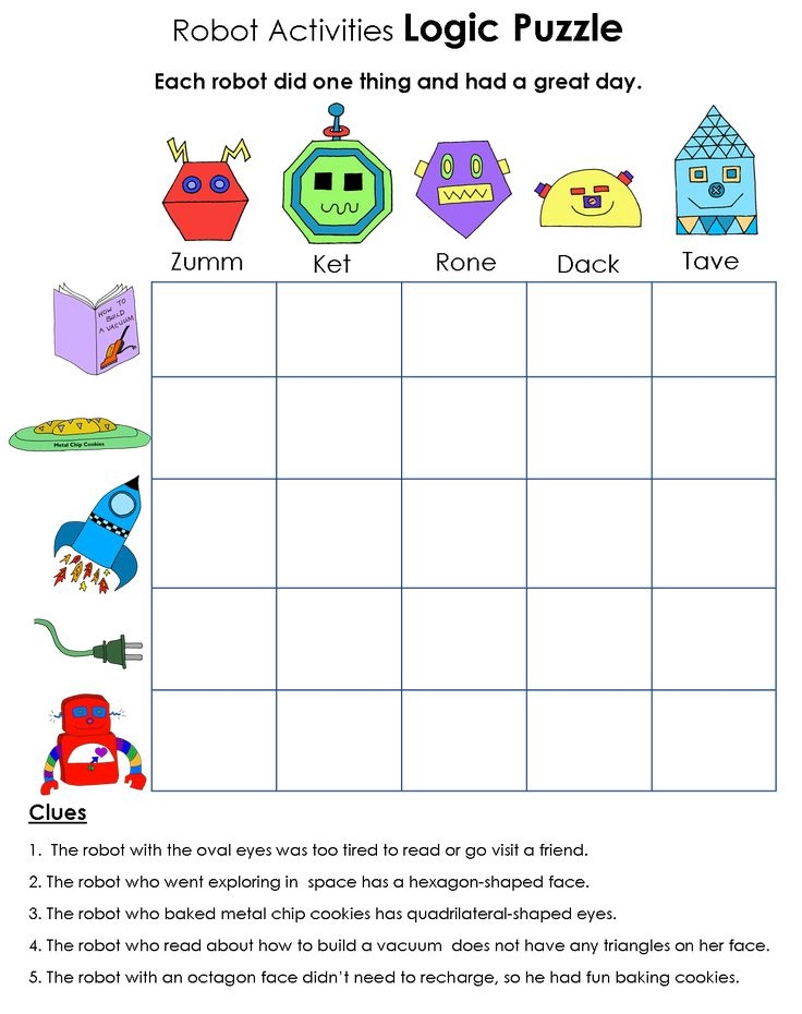 Fun Logic Puzzles Printable Printable Logic Puzzles