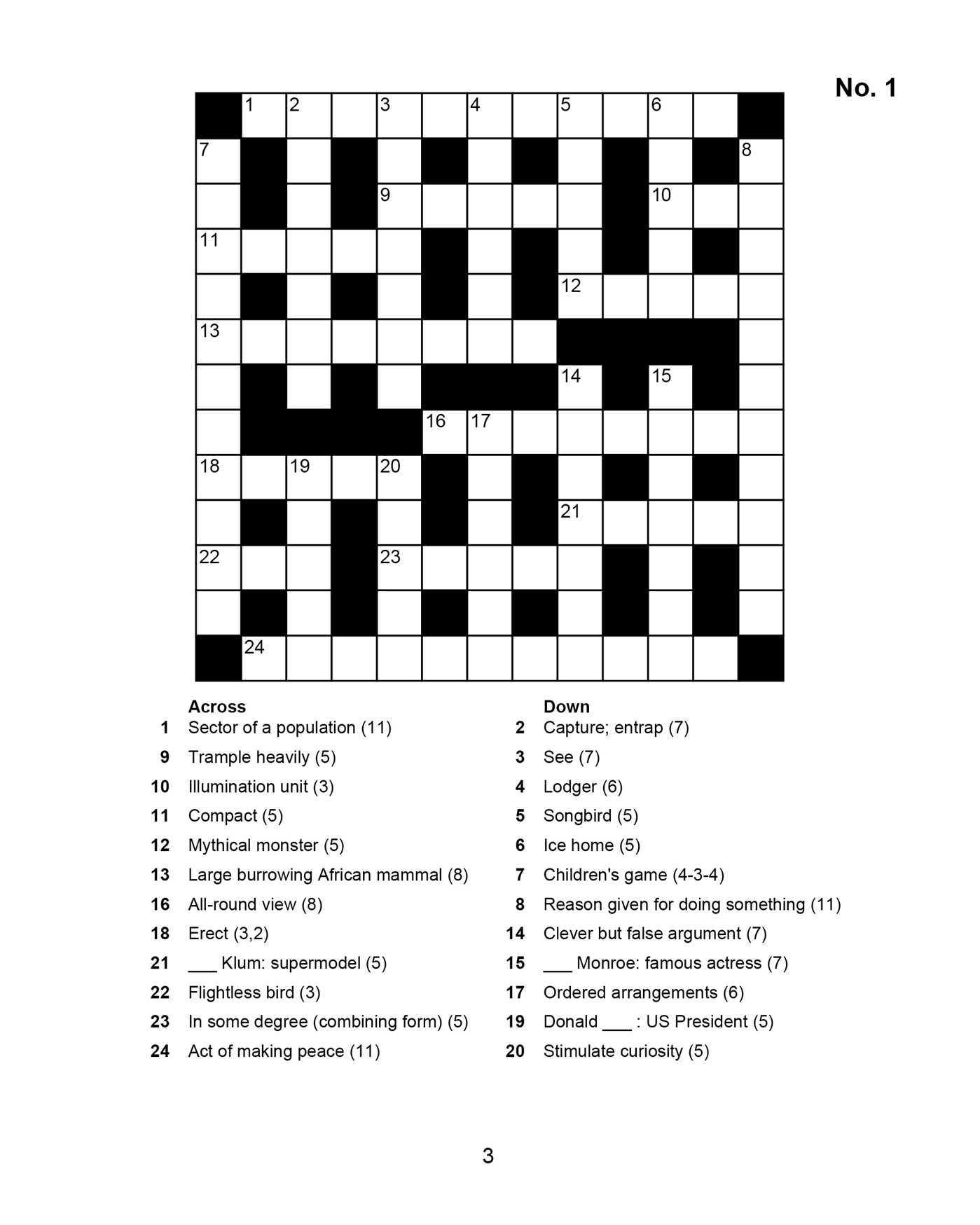 Generous Crossword