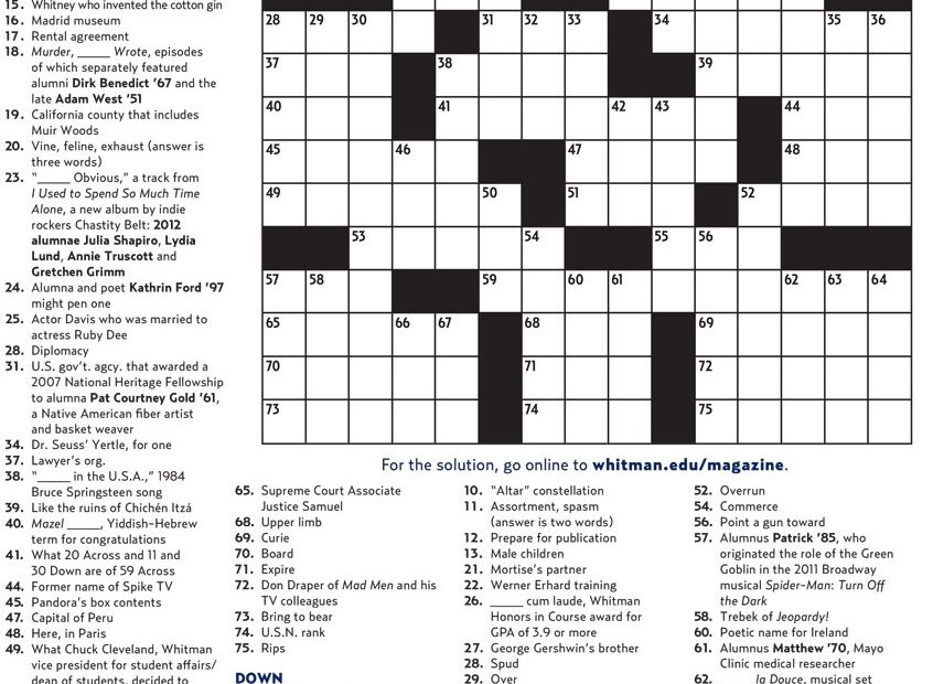 Globe And Mail Saturday Crossword Printable Printable Vrogue co