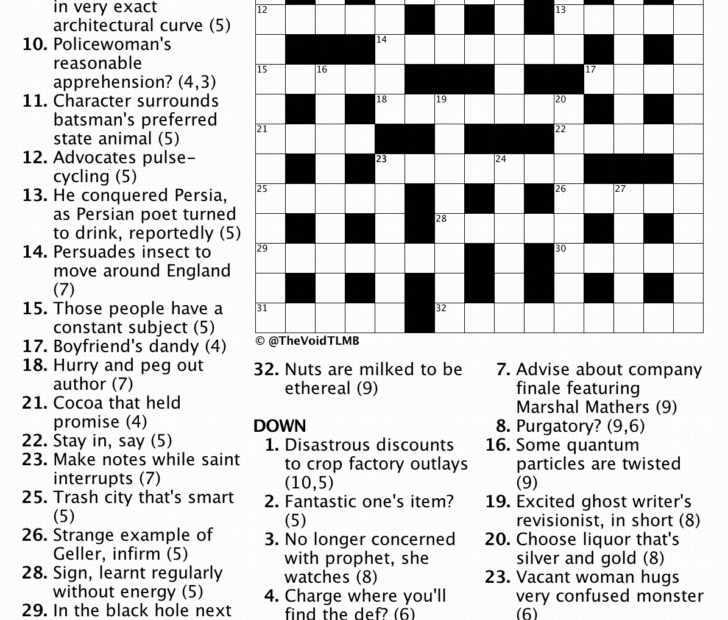 Globe Cryptic Crossword Printable James Crossword Puzzles