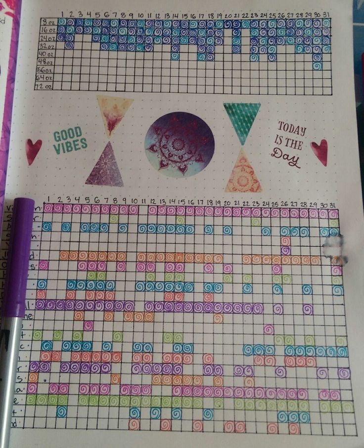 Habit Tracker Water Tracker Bullet Journal Crossword Puzzle