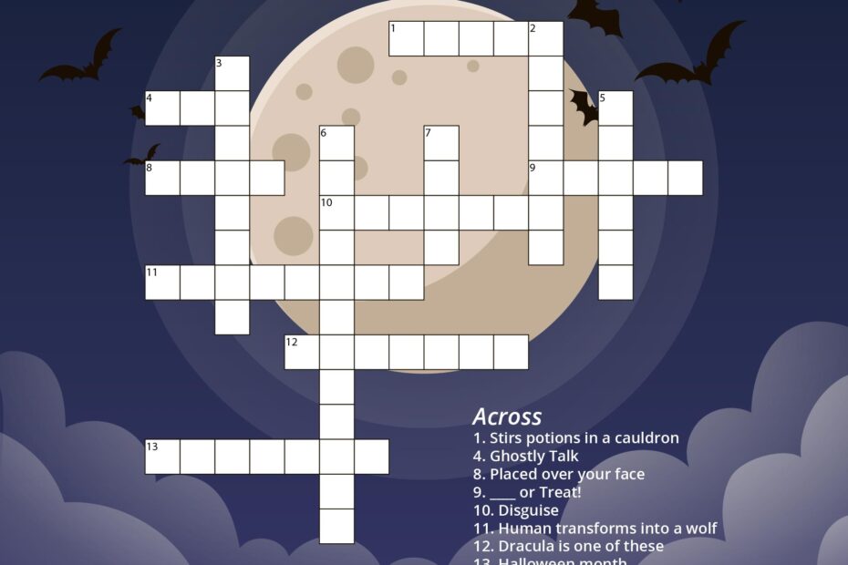 Halloween Printable Crossword Puzzles