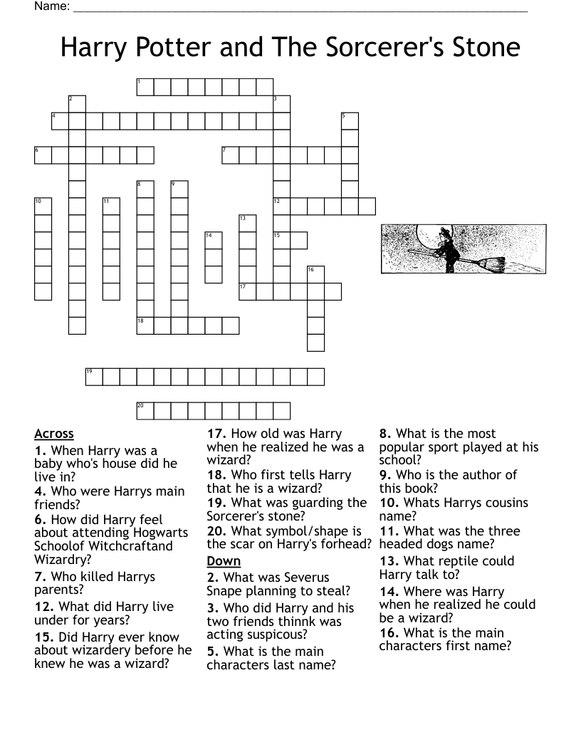 Harry Potter Crossword Puzzle Printable Printable New Year Banners