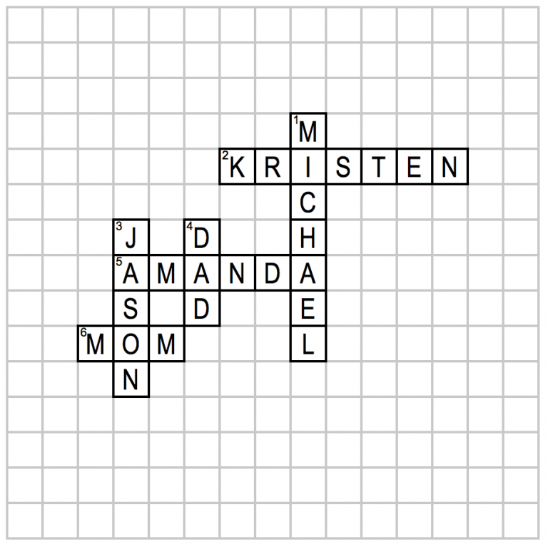 How To Use My Crossword Maker To Make Your Family Name Crossword Art