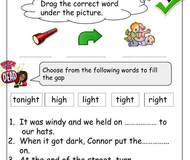 Igh Words Worksheet For Phonics Practice