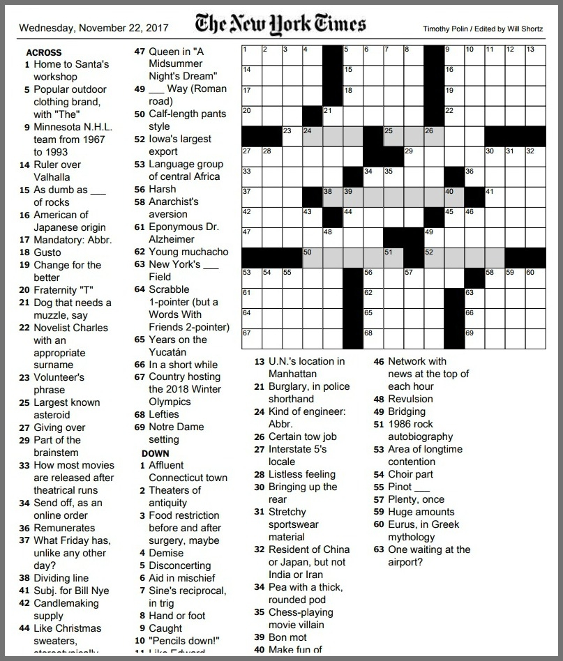 June 1 2024 Nyt Crossword Brenna Harriette