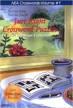 Just Right Crossword Puzzles Volume 1 The Breakfast Collection NEA 