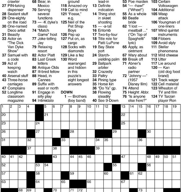 La Times Sunday Crossword Puzzle Printable FreePrintable me