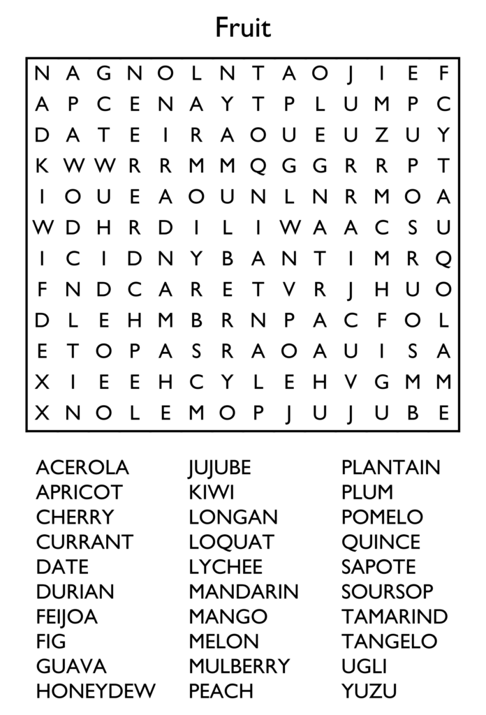 Large Print Printable Word Search Puzzles Handy Printable Materials