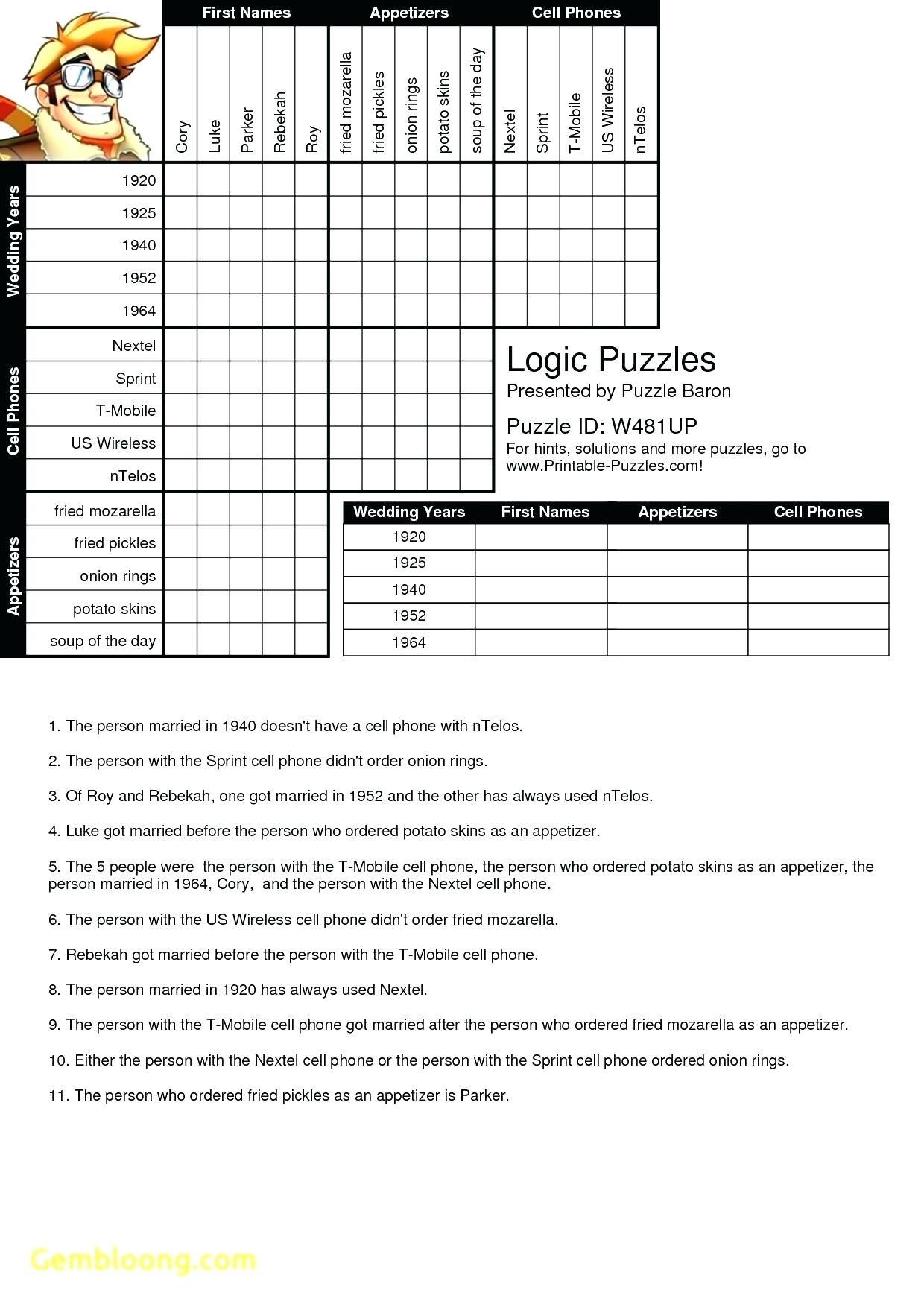 Logic Puzzle Grid Printable Printable New Year Banners