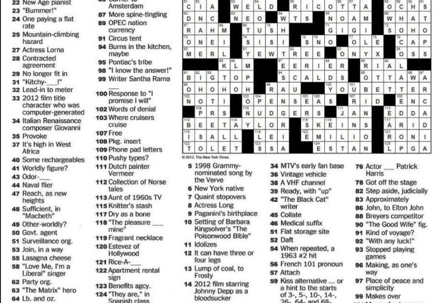 Los Angeles Times Sunday Crossword Printable Printable JD