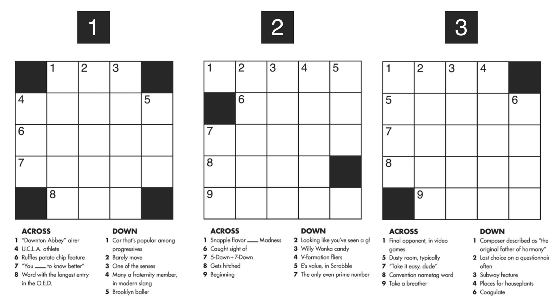 Mini Crossword Answers April 1 The Mini Crossword