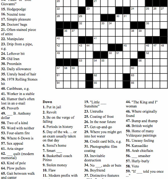 Monday Crossword By Amerindub On DeviantART