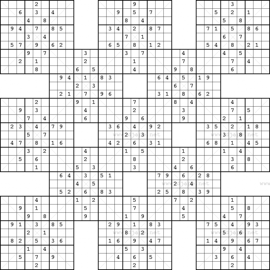 Monster Sudoku 16X16 Www topsimages Printable Giant Sudoku 