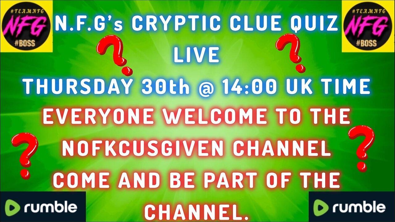 N F G 39 s Cryptic Clue Quiz LIVE One News Page VIDEO
