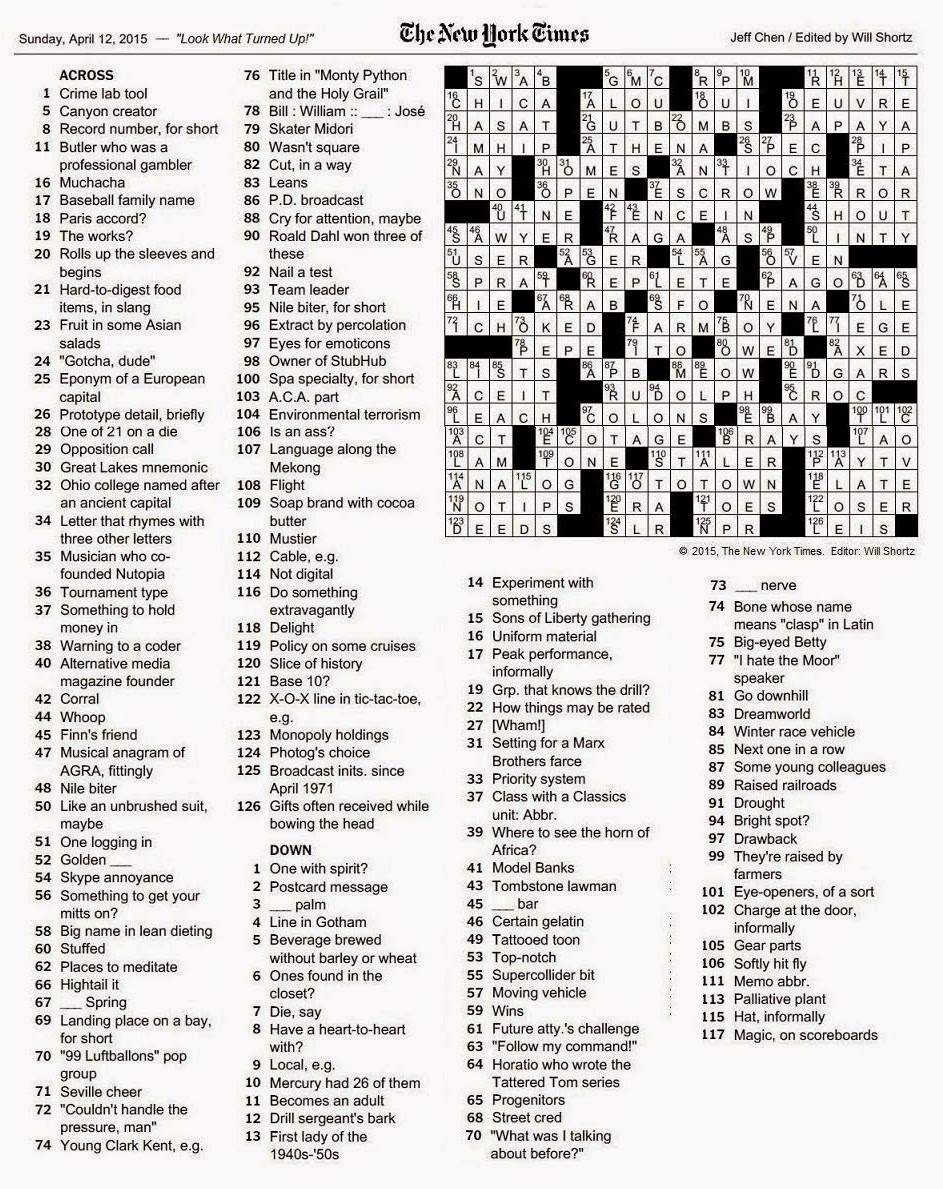 New Yorker Crossword Solutions 2025 S Richard Hooks