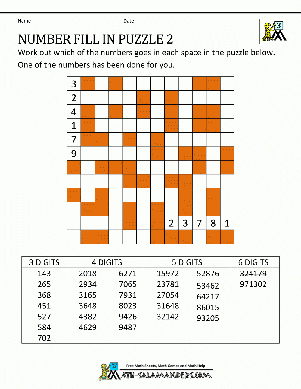 Number Fill In Puzzles Free Printable Fill In Puzzles Online Free 
