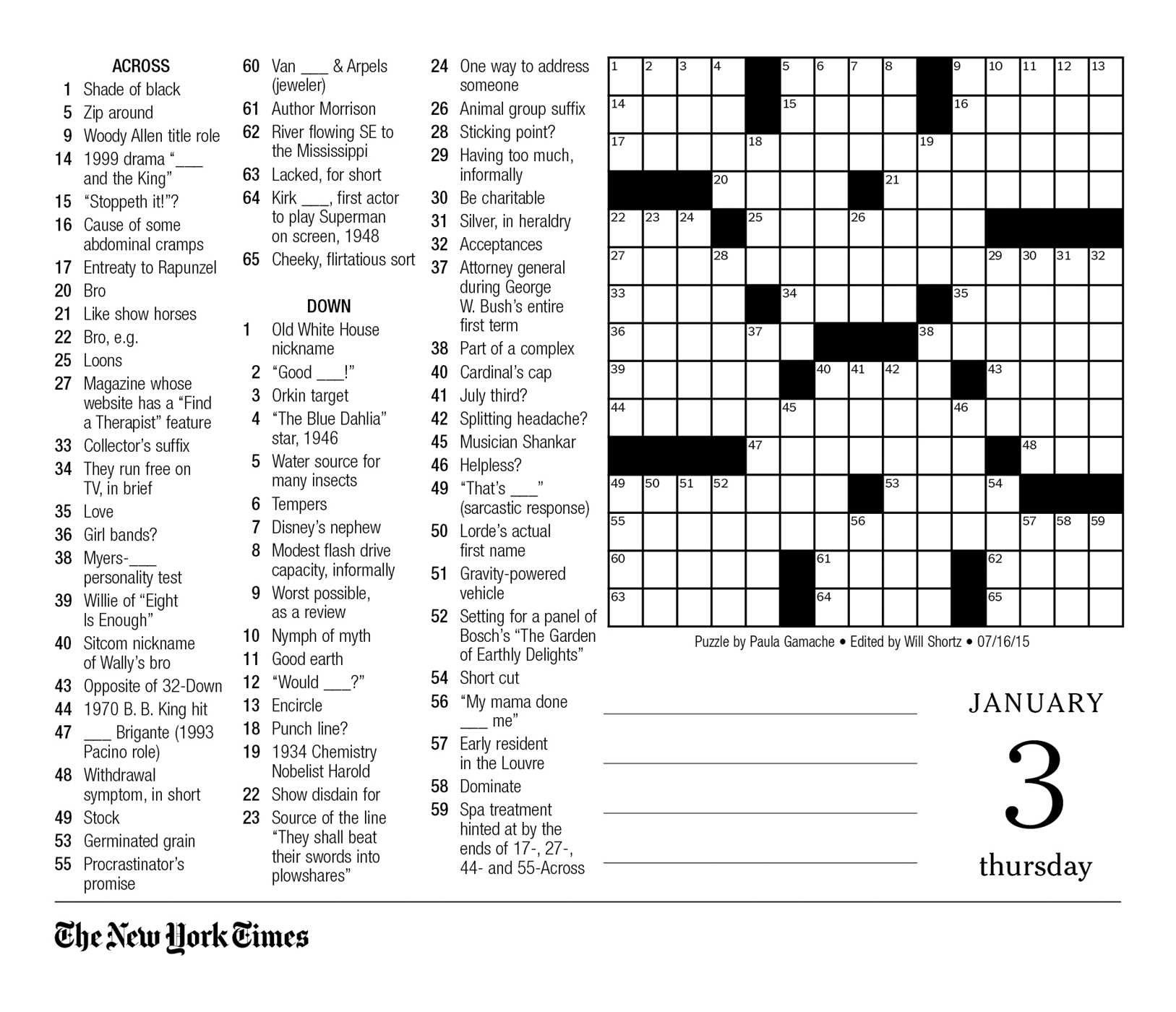 Nyt Crossword Calendar Printable Word Searches