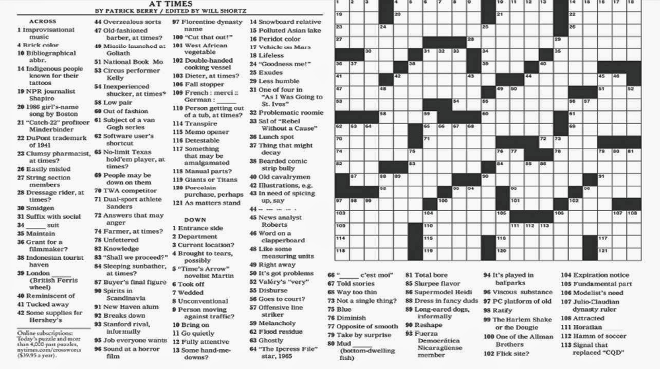 NYT Crossword Clues Your Guide To Puzzle Mastery