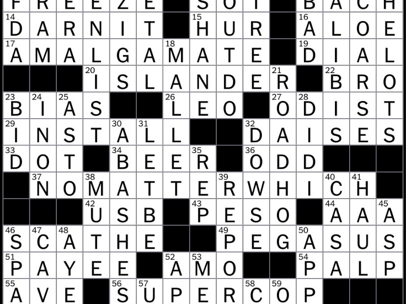 Nytimes Crossword Puzzle Seattle Times Whynery