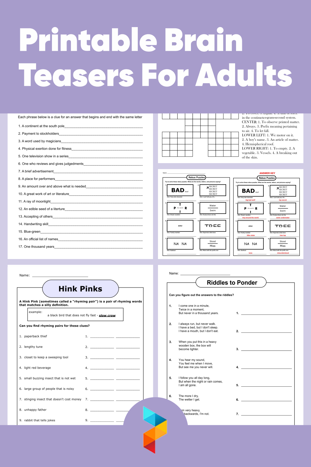 Ohne Zweifel Laut Entsprechend Brain Puzzles For Adults Printable Crack 