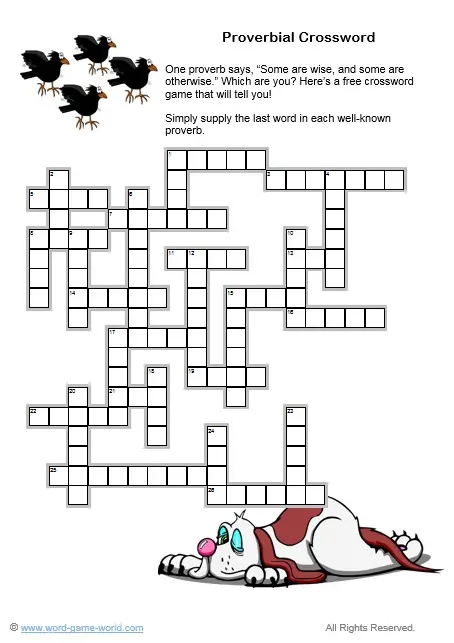 Our Free Crossword Games Are Loads Of Fun 