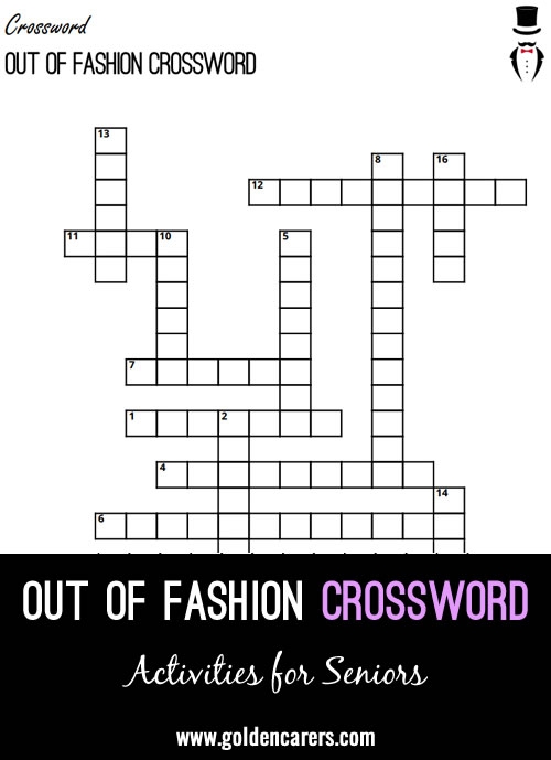 Out Of Fashion Crossword