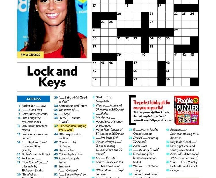 People Magazine Crossword Puzzles Printable James Crossword Puzzles