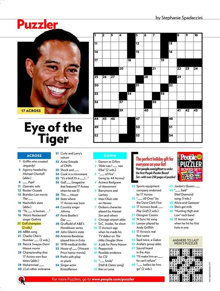 People Magazine Crossword Puzzles Printable Sally Crossword Puzzles