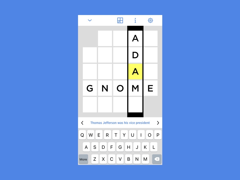 Personal Approach To NYT Crossword App By Ali Riza Sa an On Dribbble