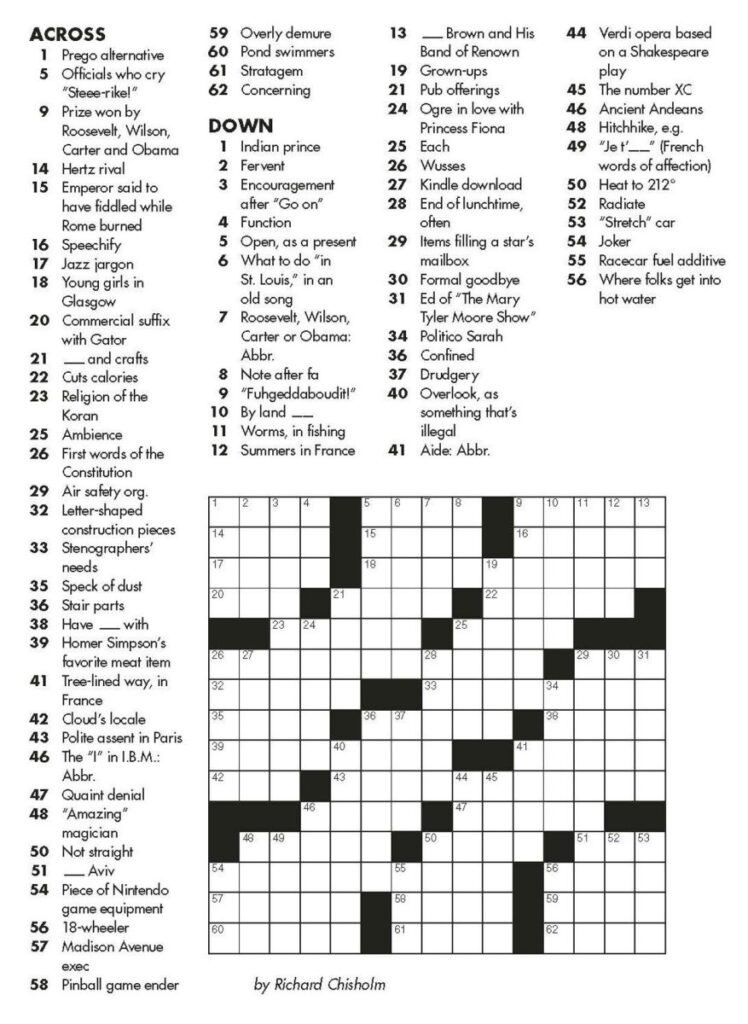Pop Culture Crossword Puzzles Printable Free Crossword Puzzles Printable