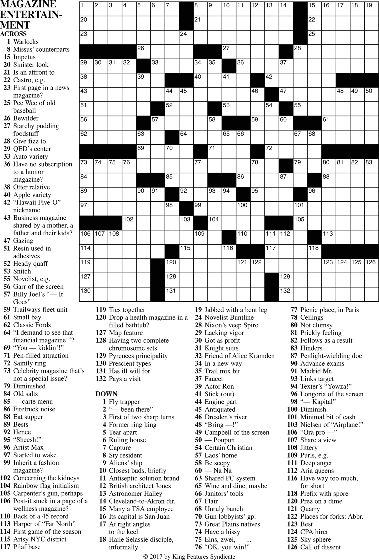 Premier Sunday Crossword Printable Premier Crossword Frank Longo 