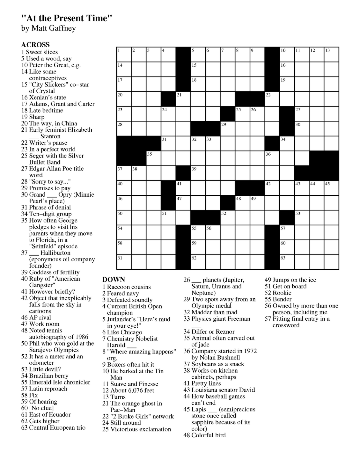 Printable Chicago Tribune Crossword Puzzle FreePrintable me