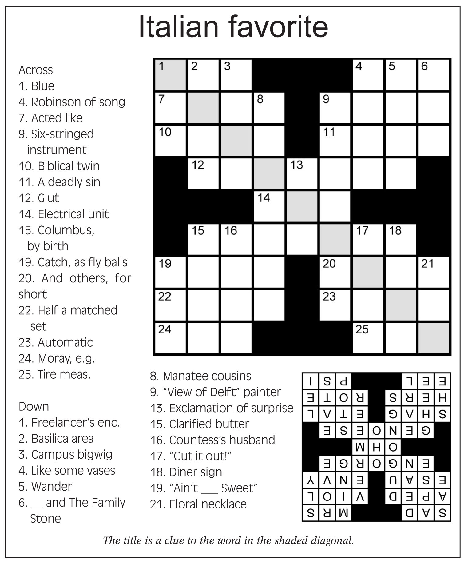 Printable Cross Word Puzzles